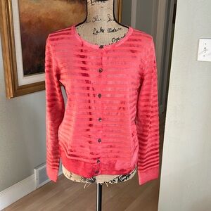 Sundance Orange/Red Strip Tie Dye Sweater, Size Medium